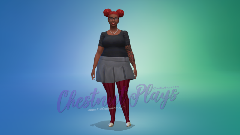 Chestnut's The Sims 4 Flower Legacy Challenge Founder Rose Darling in formal outfit