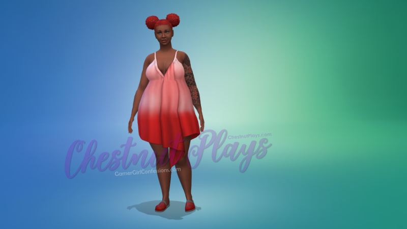 Chestnut's The Sims 4 Flower Legacy Challenge Founder Rose Darling in sleep outfit