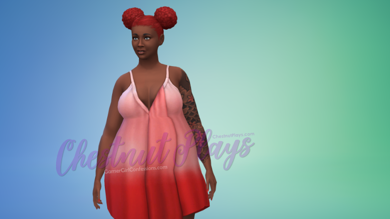 Chestnut's The Sims 4 Flower Legacy Challenge Founder Rose Darling in sleep outfit